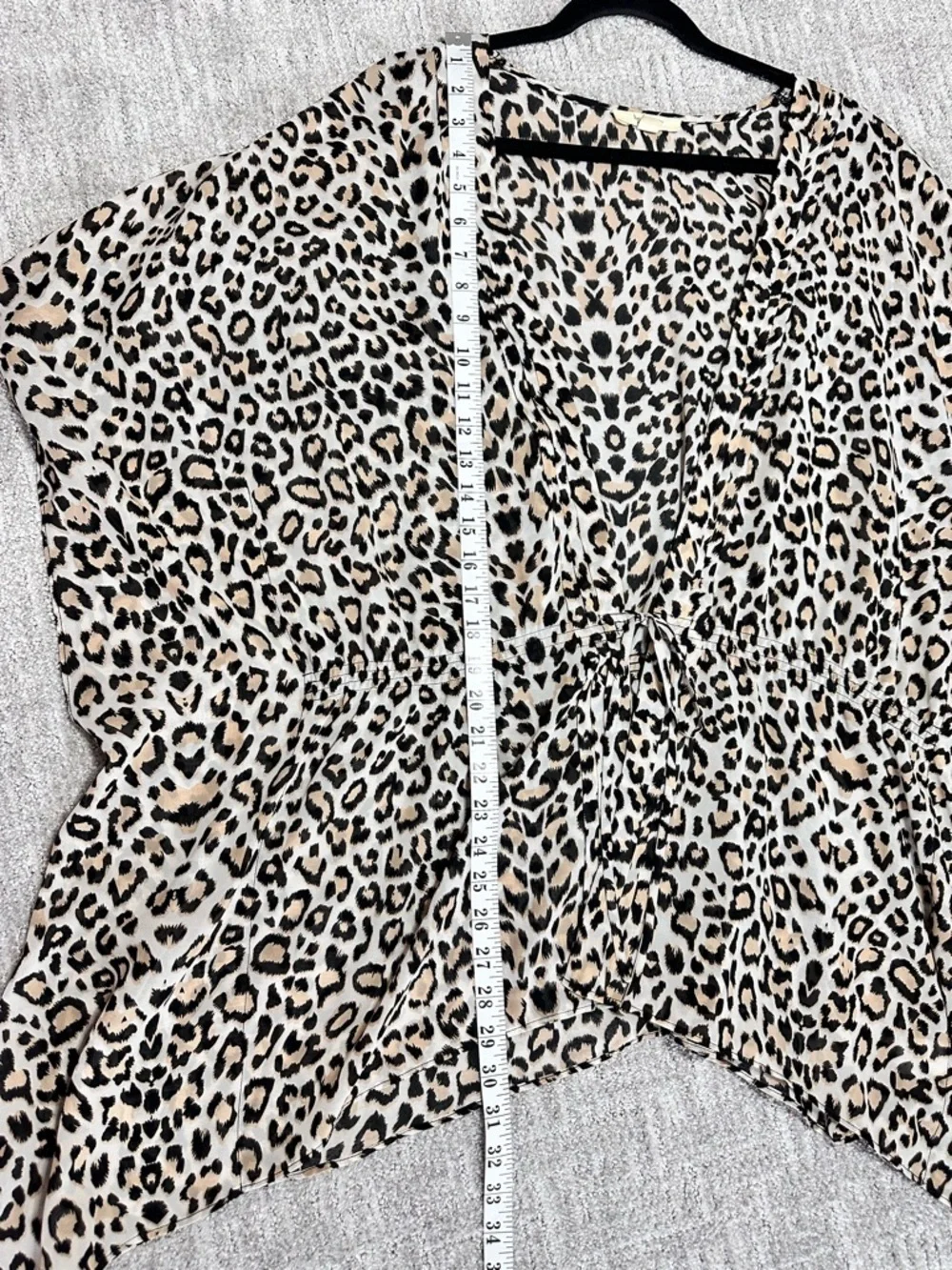 Brian & Em Leopard Print Tie-Front Swim Coverup | 1X - Picture 5 of 8